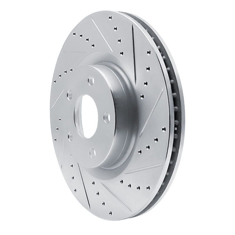 Ford Escape Brake Rotor (1) - Front Right - R1 Concepts - Drilled & Slotted - Silver - `20-`25